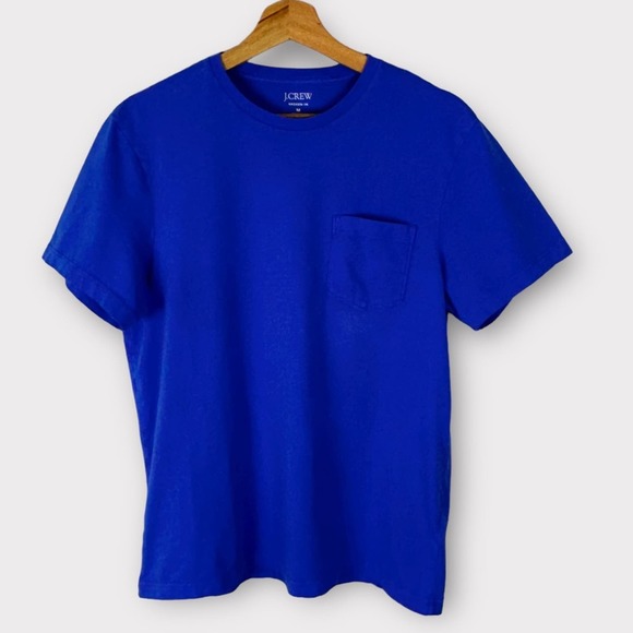 J. Crew Other - J. Crew Broken In Short Sleeve Pocket T-Shirt Blue Medium AH920 New